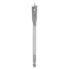 Spade Drill Bit 1/2" Paddle Flat Bits Wood Hole Cutter Silver Tone