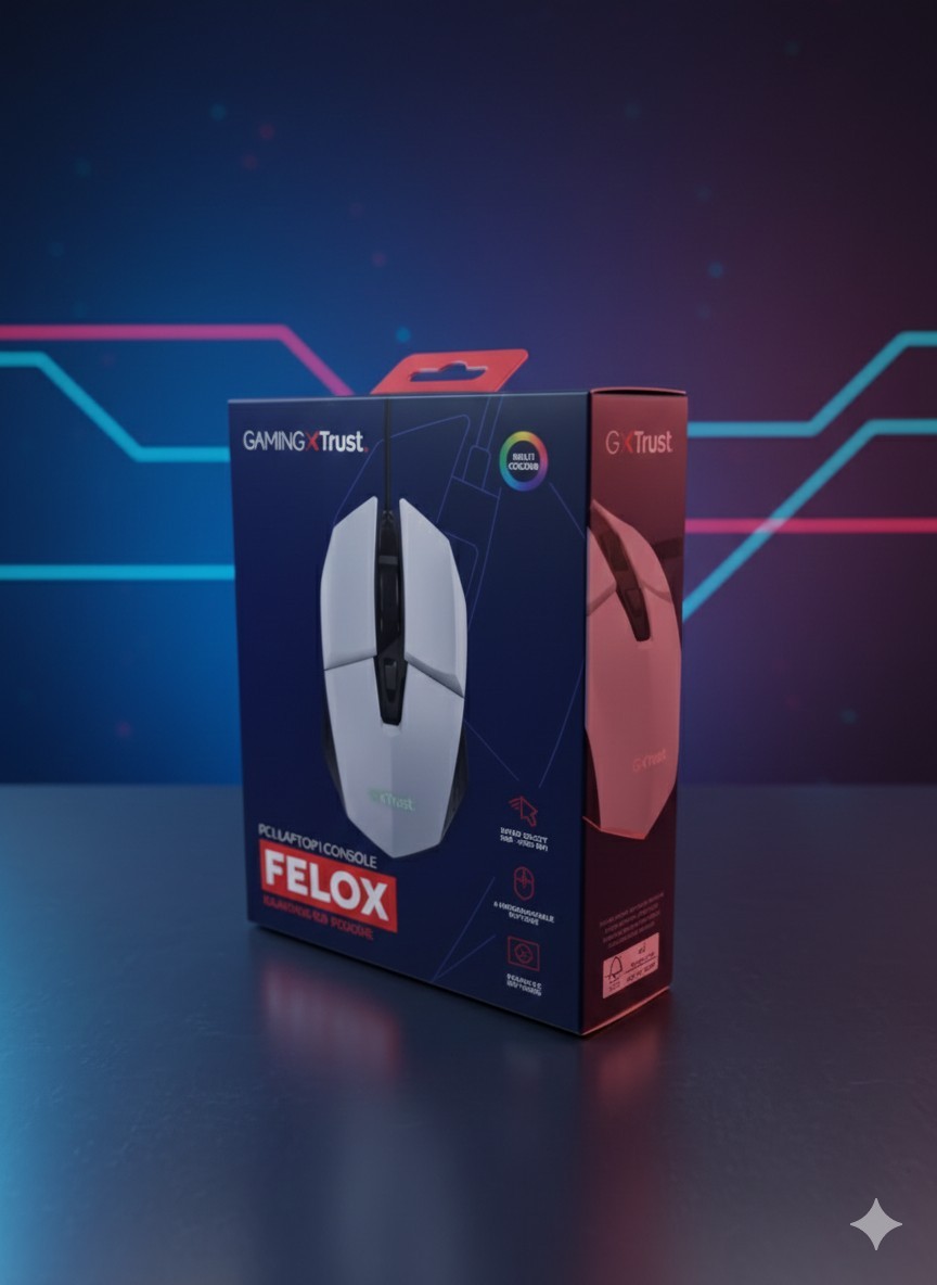 Trust Gaming GXT 109W Felox Gaming Illuminated Mouse PC/Laptop/Console NEW