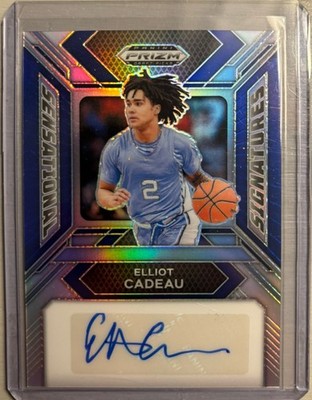 24/25 Panini Prizm Draft Picks Elliot Cadeau RC Auto Blue Prizm SP #d 24/149