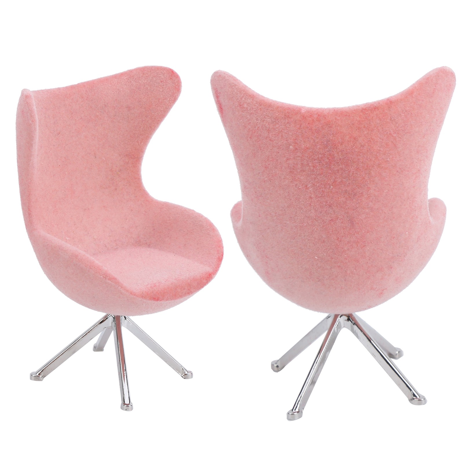 (Pink)Miniature Chair Miniature Dollhouse Furniture Decorative 1/12 Scale For