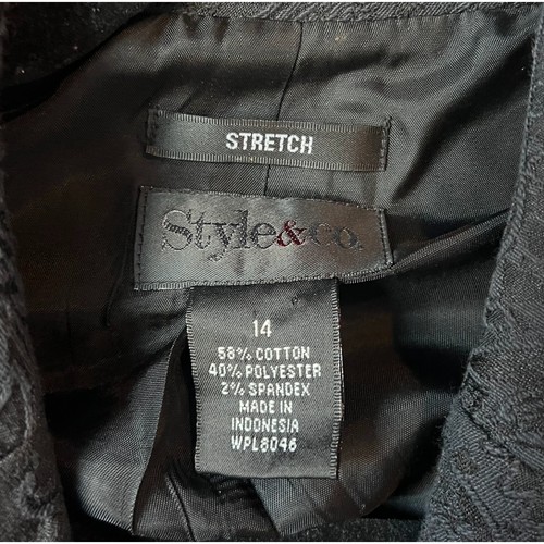 Vintage Damen XL Schwarz Gobelin Blazer Jacke Fee Grunge Steampunk Witchy Goth - Bild 10 von 10