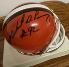 Michael Dean Perry Signed Browns Mini Helmet with COA and Signing Ticket