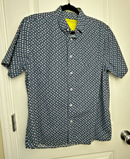 Descendant of Thieves Vestido Ladro Hombre Camisa LG Azul Rosa Flores Corto Hipster