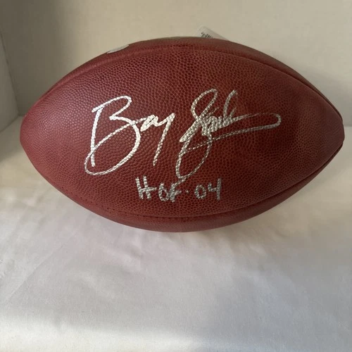 Barry Sanders Autographed Detroit Lions Duke Football W/ HOF 04