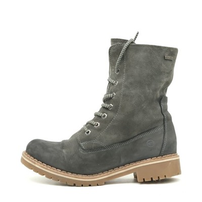Tamaris Damen Winterstiefel 25257 Stiefel Grau Leder Hoher Schaft Comfort EU 39