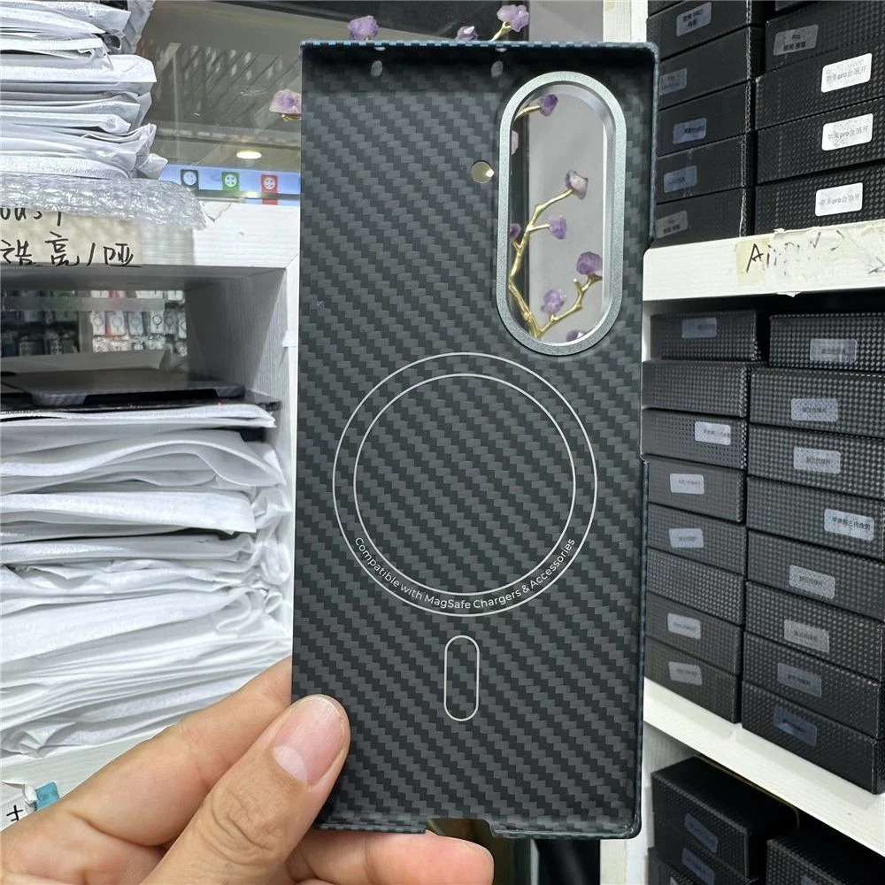 Genuine Real Aramid Carbon Fiber Case For Samsung Z Fold7 Shockproof Armor Cover - Picture 3 of 9