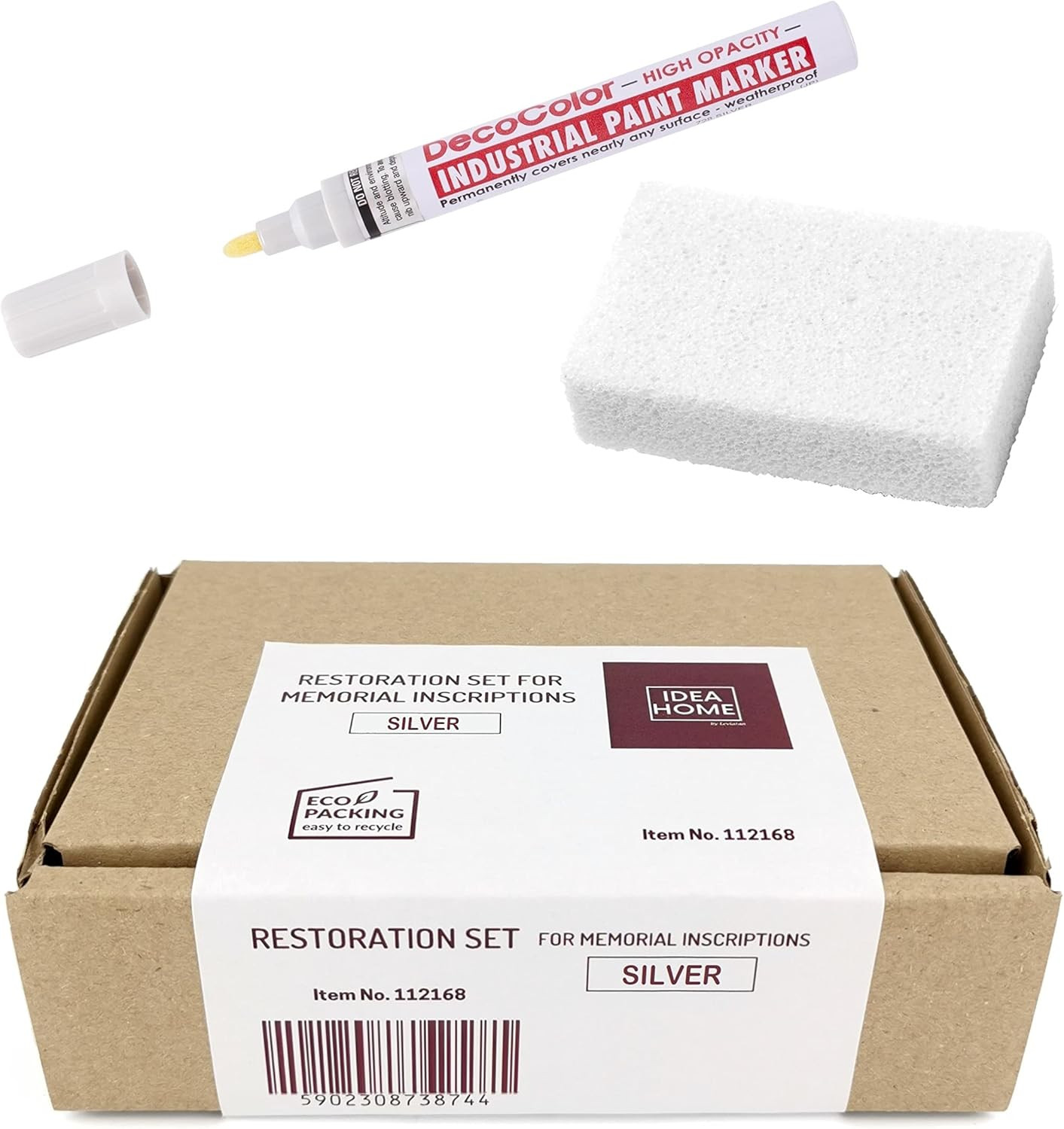 Marqueur d'huile argenté résistant aux UV pour kit de restauration sur pierres tombales