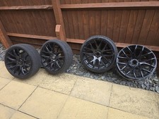 19" Romac Radium Alloy Wheels Staggered 9.5J - 8.5J Set Of 4 Black