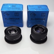 Simmon Omega EL-OMEGAR Enlarging Lens Set 50mm 75mm f/3.5 Darkroom M39 Screw