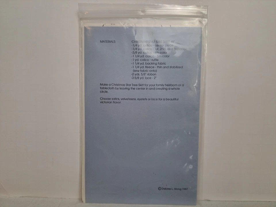 Lynn Dee Inc. Quilt Pattern - Christmas Star Tree Skirt (48" Tree Skirt) #C-102 - Image 3 of 3