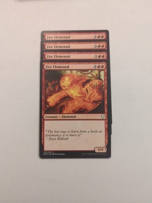 (4) Fire Elemental *PLAYSET* Dominaria Regular NM MTG