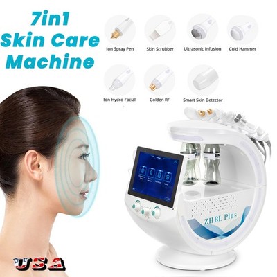 7-in-1 Hydra Water Facial Cleaner Skin Detector Hydro Dermabrasion Beauty Device