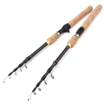 1.8m2.1m2.4m2.7m Spinning Fishing Rod M power Hard Telescopic Carbon Fiber