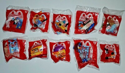 McDonalds 2020 Happy Meal Mickey s Runaway Train 10pc Set w/ Recalled QR Tickets
