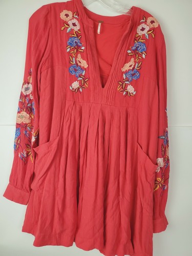 Free People Mia Embroidered Gauze Mini 