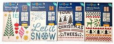 Christmas Holiday Adhesive Stencils - 4 packs 37 Different Designs - FREE S/H 