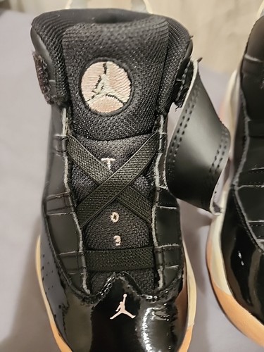 Nike Jordan 6 Rings Size 10C Toddler Black Pink Sneakers Shoes 942780-002 - Picture 10 of 13