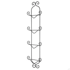 Economy 4 Tier Black Vertical Plate Wall Rack