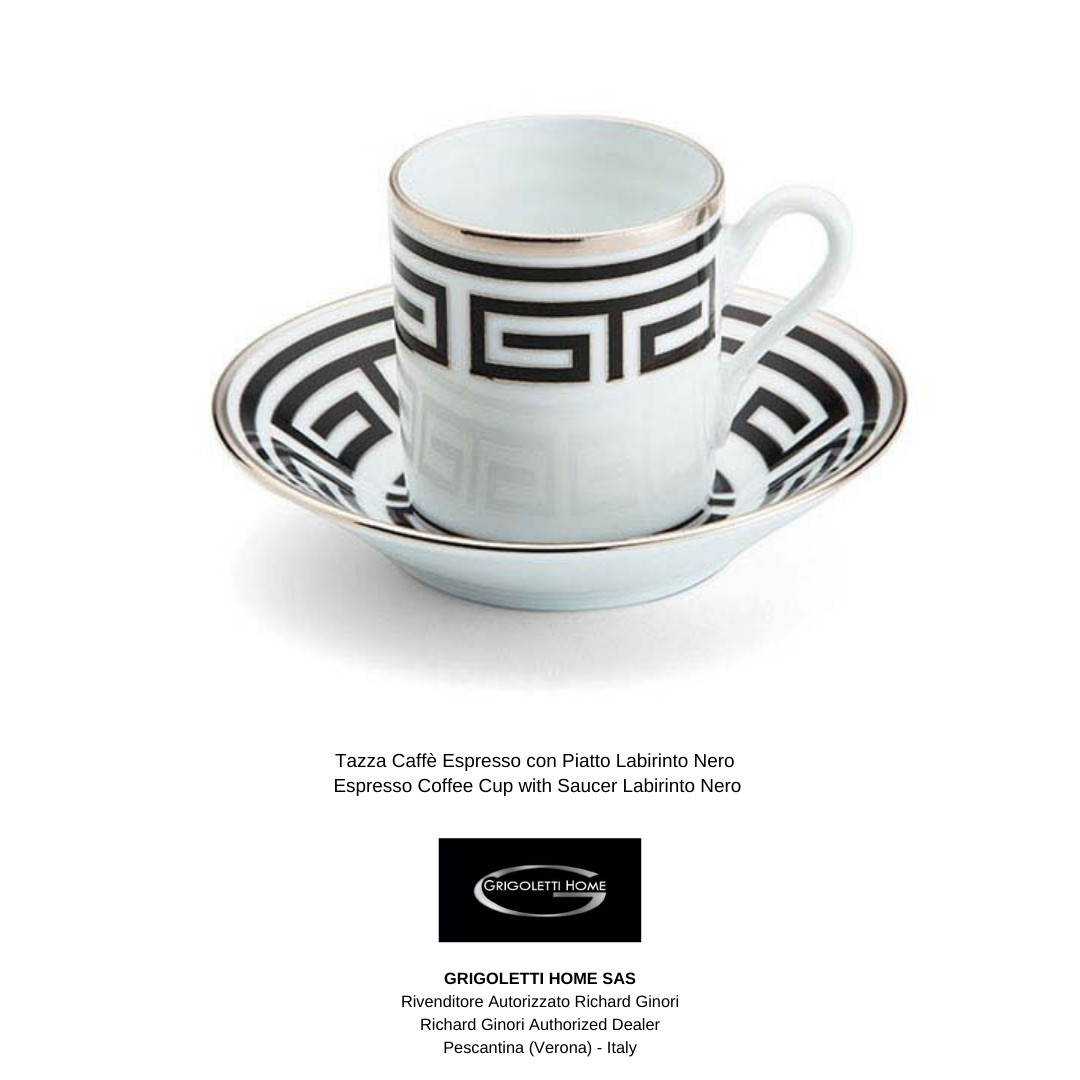 Richard Ginori - Labirinto Nero - 1 Coffee Cup with Saucer - Retailer