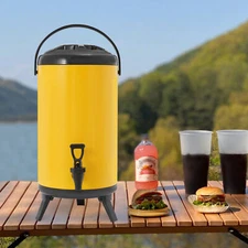 Stainless Steel Insulated Beverage Dispenser,Cold and Hot Drink Dispenser