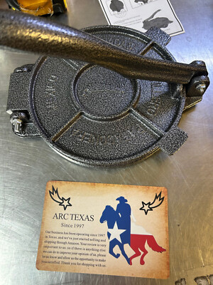 Arc USA 8'' Tortilla Press Cast Iron Empanadas Dough Arepas Heavy Duty Pataconera