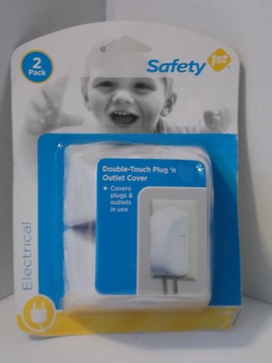 Safety 1st ~ Double-Touch Plug 'n Outlet Cover - Pkg of 2