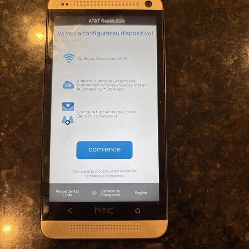 HTC One PN07120 32GB Silver White 4.7"  Android AT&T Smart Phone