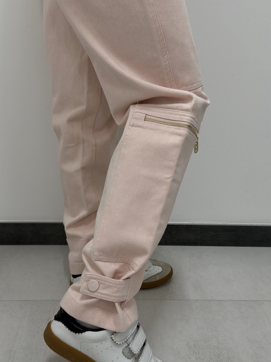 Fendi Womens Cotton Cargo Pocket Drill Pants Pink Size S | eBay