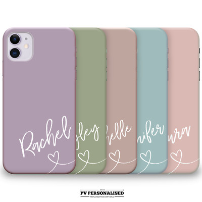 Personalisierte Handyhülle mit individuellem Namen Silikon Cover für iPhone 11 12 13 14 15 16