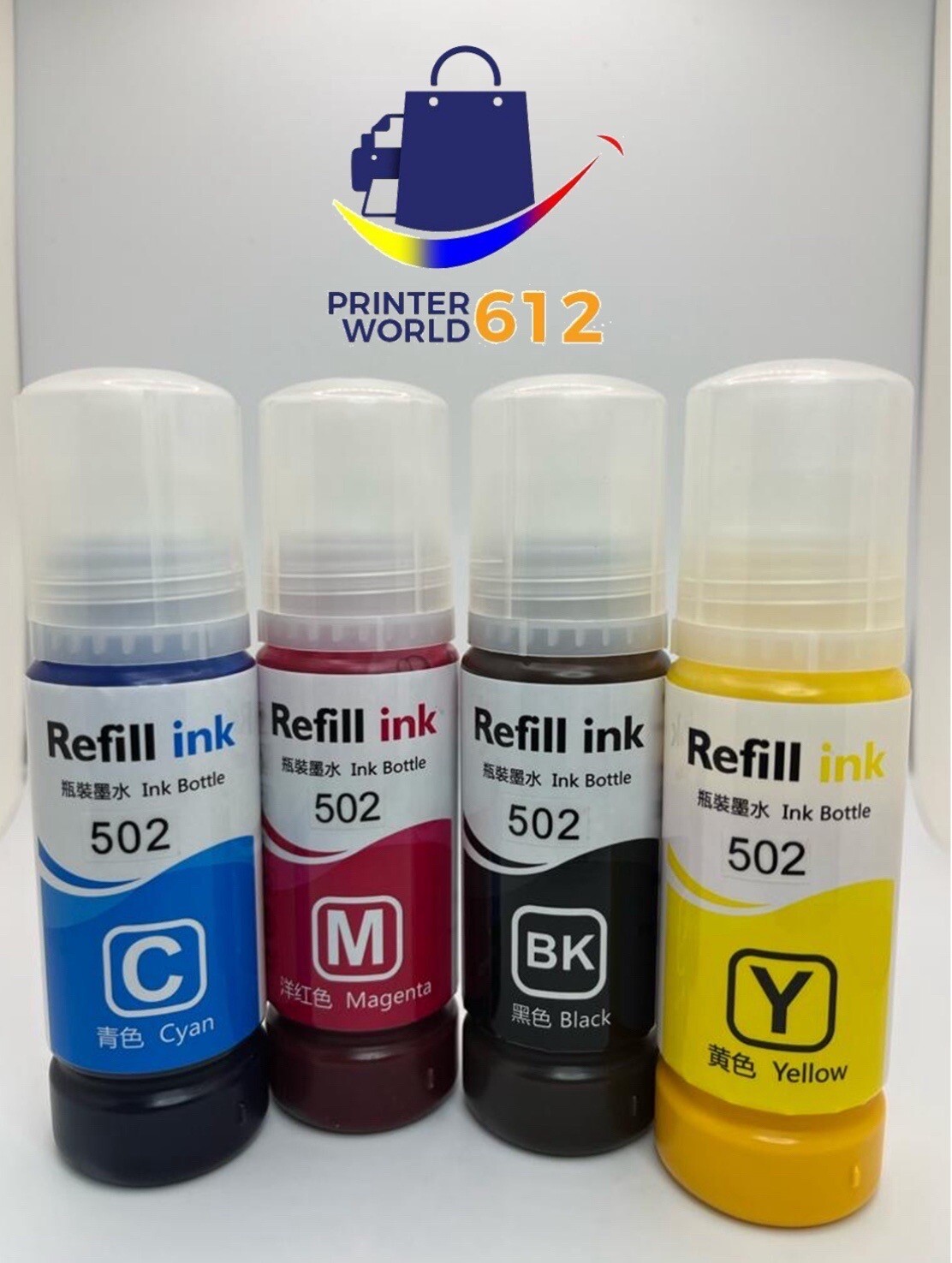 PRINTERWORLD Compatible WITH Epson Ecotank 522 502 Ink Bottle 4 Pack NEW SEALED
