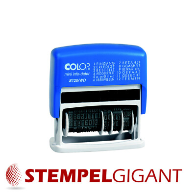 Colop  Mini-Dater S120/WD, Wortbanddatumstempel mit 12 Standardtexten