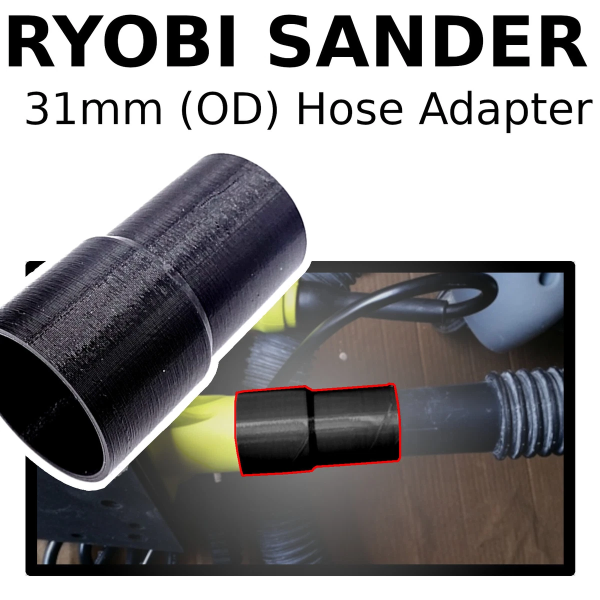 Ryobi sander 2024 vacuum adapter