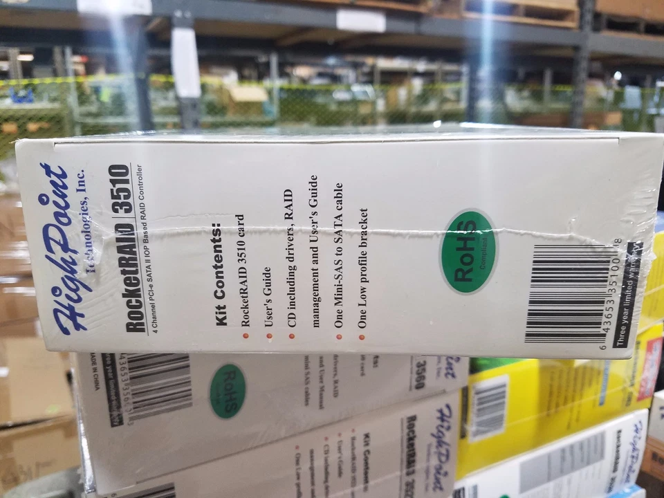 HighPoint RocketRAID 3510 IOP 4 Channel SATA II 3Gb/s PCI-E RAID Controller Card - Image 3 of 3