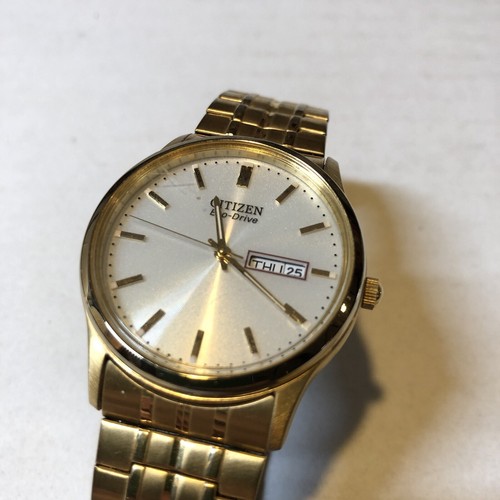 Vtg Citizen Eco-Drive Gold Mens Wrist Watch RCH - Picture 9 of 9