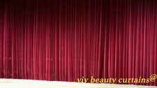 Red Velvet Curtain THEATER/STAG Studio Noise/Sound Reducer Thermal Drape Panel