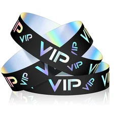 Teling 500 Pack VIP Plastic Wristbands Party Wristbands for Events VIP Custom...