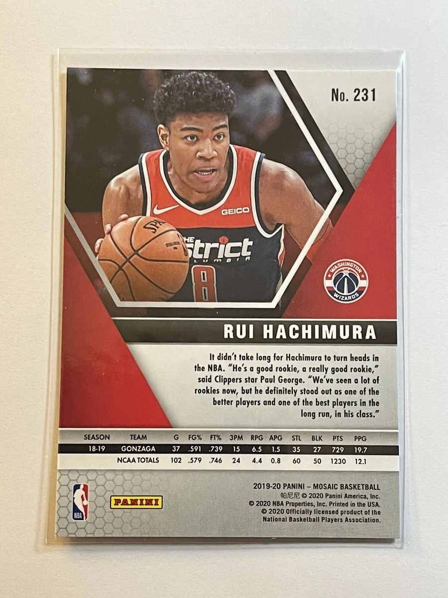 Rui Hachimura 2019-20 Panini Mosaic Rookie Card RC #231 Wizards Lakers