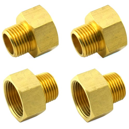 Tech 4-Pack Brass Pipe Fitting 1/2" NPT Male to 3/4" NPT Female Reducer Adapter