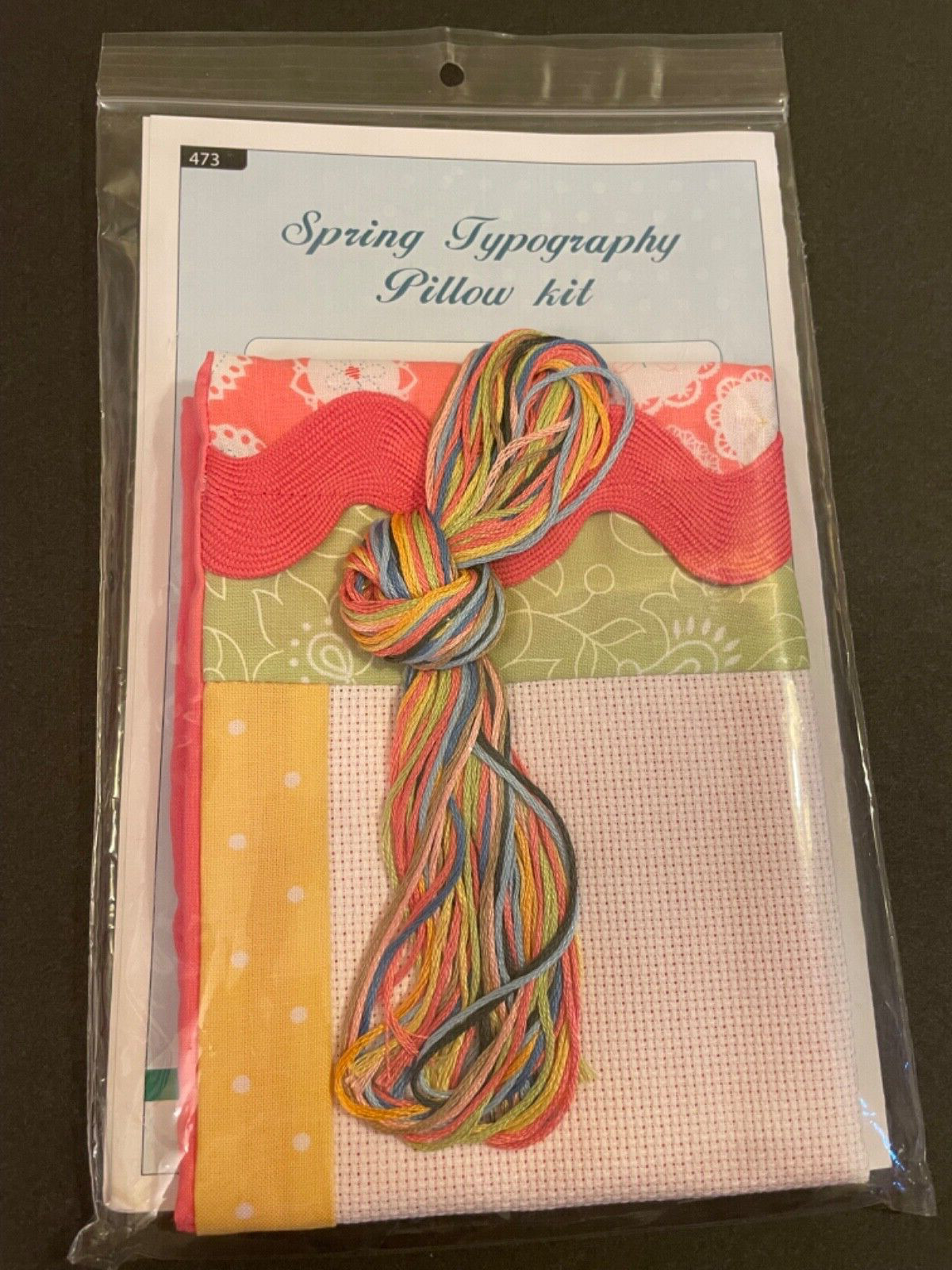 PINE MOUNTAIN DESIGNS Cross Stitch Pillow Sham KIT SPRING TOPOGRAPHY