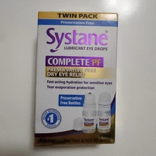 Systane Complete PF Preservative Free Lubricant Dry Eye Relief Twin Exp 06/2026+