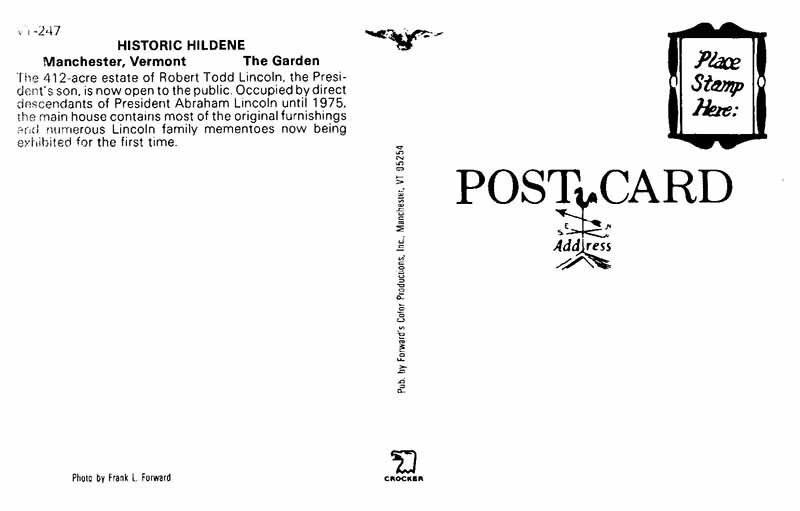 Postcard GARDEN SCENE Manchester Vermont VT 10/19 AS9839 eBay