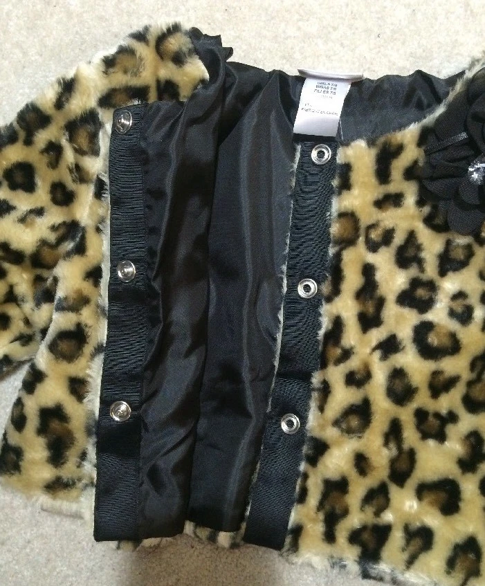 Emily West piel sintética leopardo encogerse de hombros - Niña Talla 7/8 - NUEVO $36 Foto 3 de 4