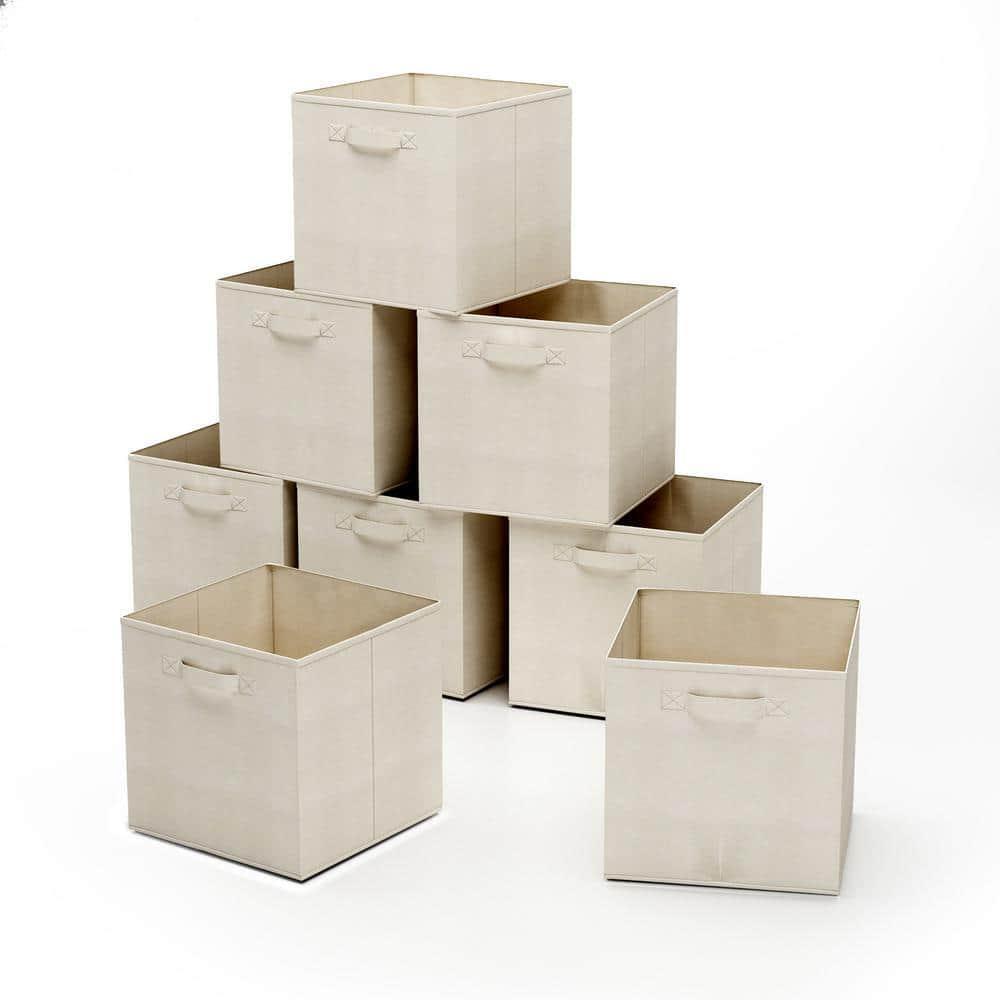 Storage Organizer 21 Qt Cube Collapsible polypropylene Fabric Containers 8-Pack-image