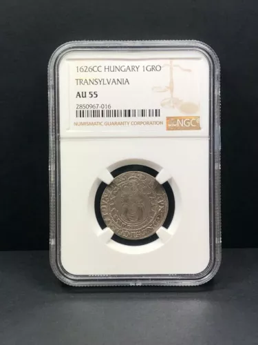 1626 CC Hungary Transylvania 1 Groschen. NGC AU 55. 