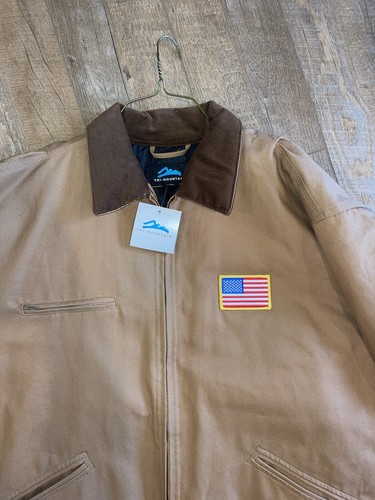 Chaqueta de trabajo de lona para hombre Tri-Mountain Pathfinder 4800 algodón varios bolsillos XL NUEVA CON ETIQUETAS - Imagen 2 de 19