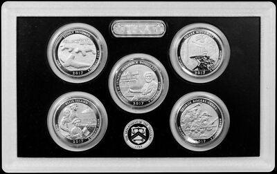 2017-S Special Enhanced Quarters Set With COA/ No Box 5 SPL Quarters In Lens