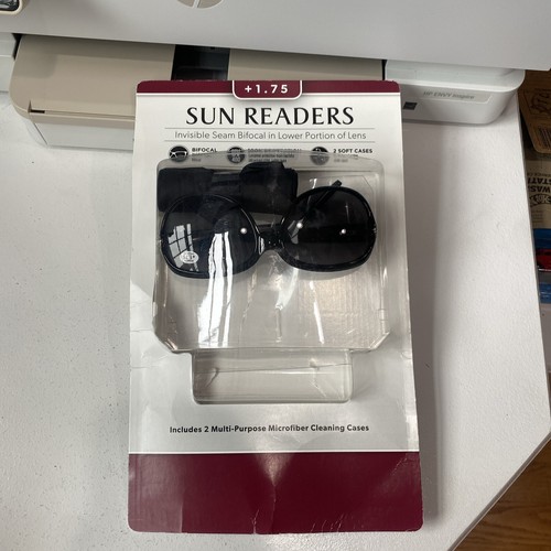 Icon Sun Readers -UV 400 Bifocal Sunglasses -100% Protection +1.75 (RG 19)