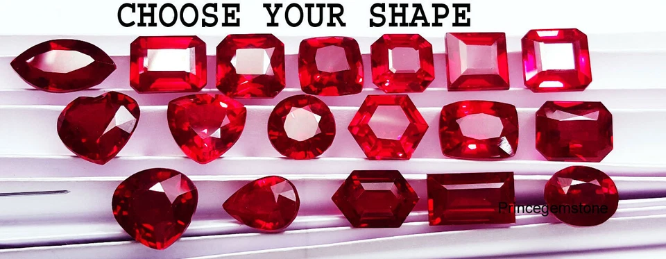 Natural Red Ruby Mixed Shape Loose Gemstone Between 8 to 10 Ct Certified - Image 3 of 4