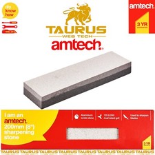 8" AMTECH Combination Sharpening Stone Whetstone Knife Chisel Tools Wet Oilstone