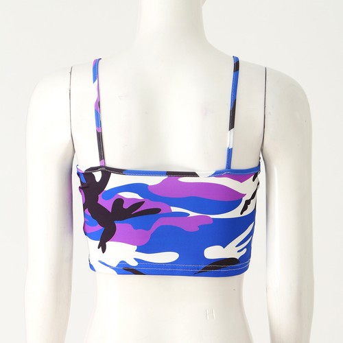 Women's One Piece Tops Sleeveless Human Skeleton Skull Hand Printed Crop Top - Picture 51 of 81